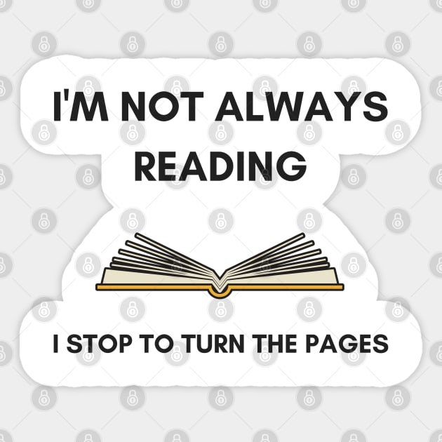 Funny Reading Design for Bookworms, English Teachers, and Librarians Sticker by Hopscotch Shop Gifts